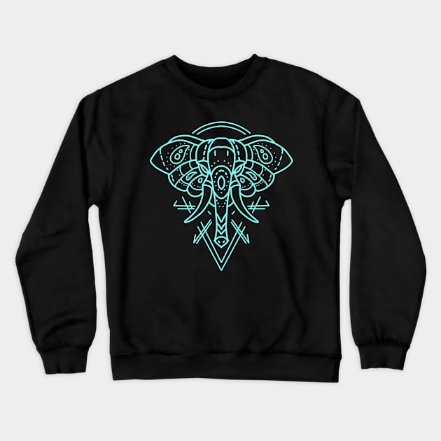 neon elephant Crewneck Sweatshirt by donipacoceng